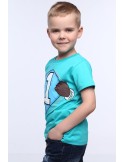 Jungen-T-Shirt mit Nummer, Mint NDZ4478 – Online-Shop – Boutique